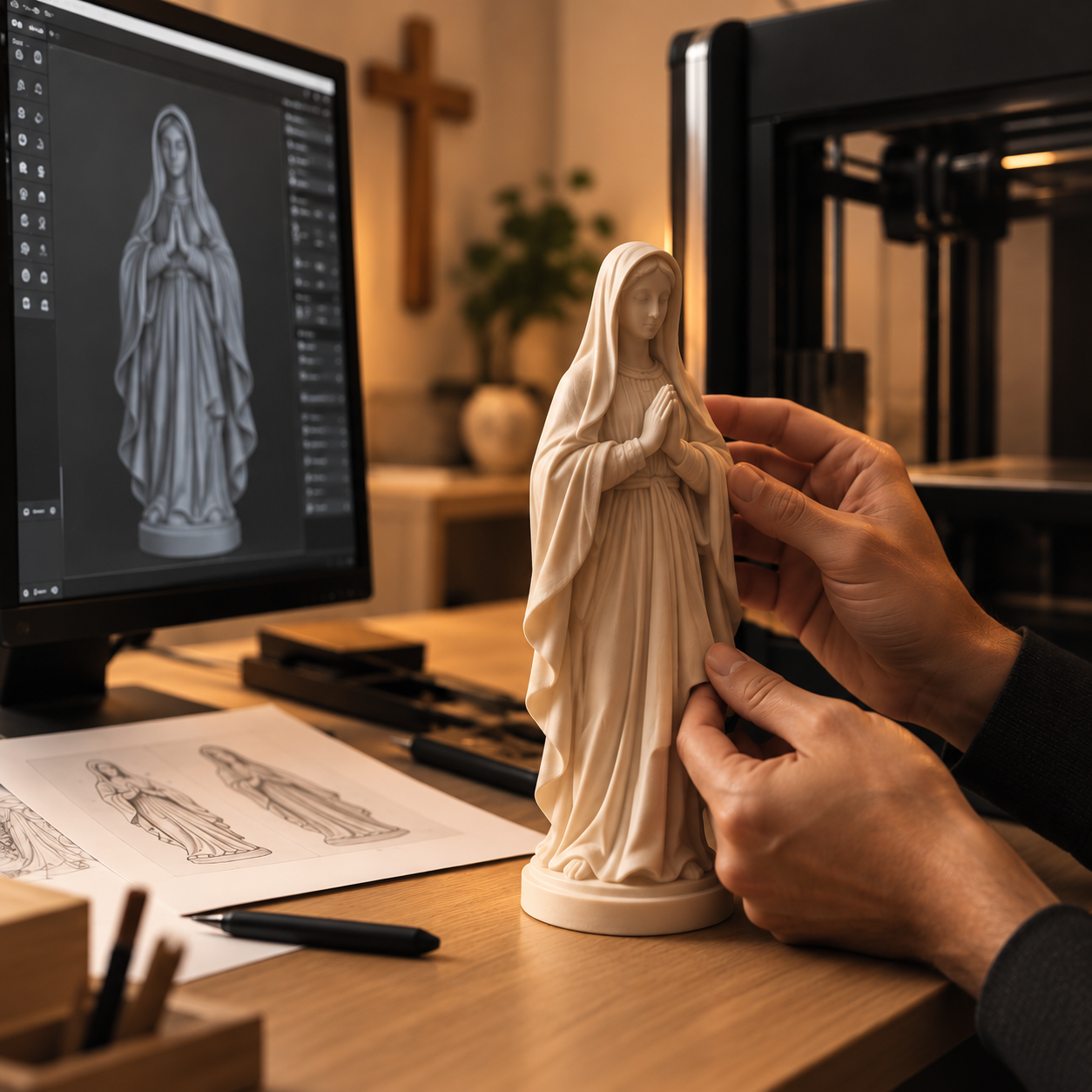 Peça ORIII produzida através de modelagem e tecnologia 3D