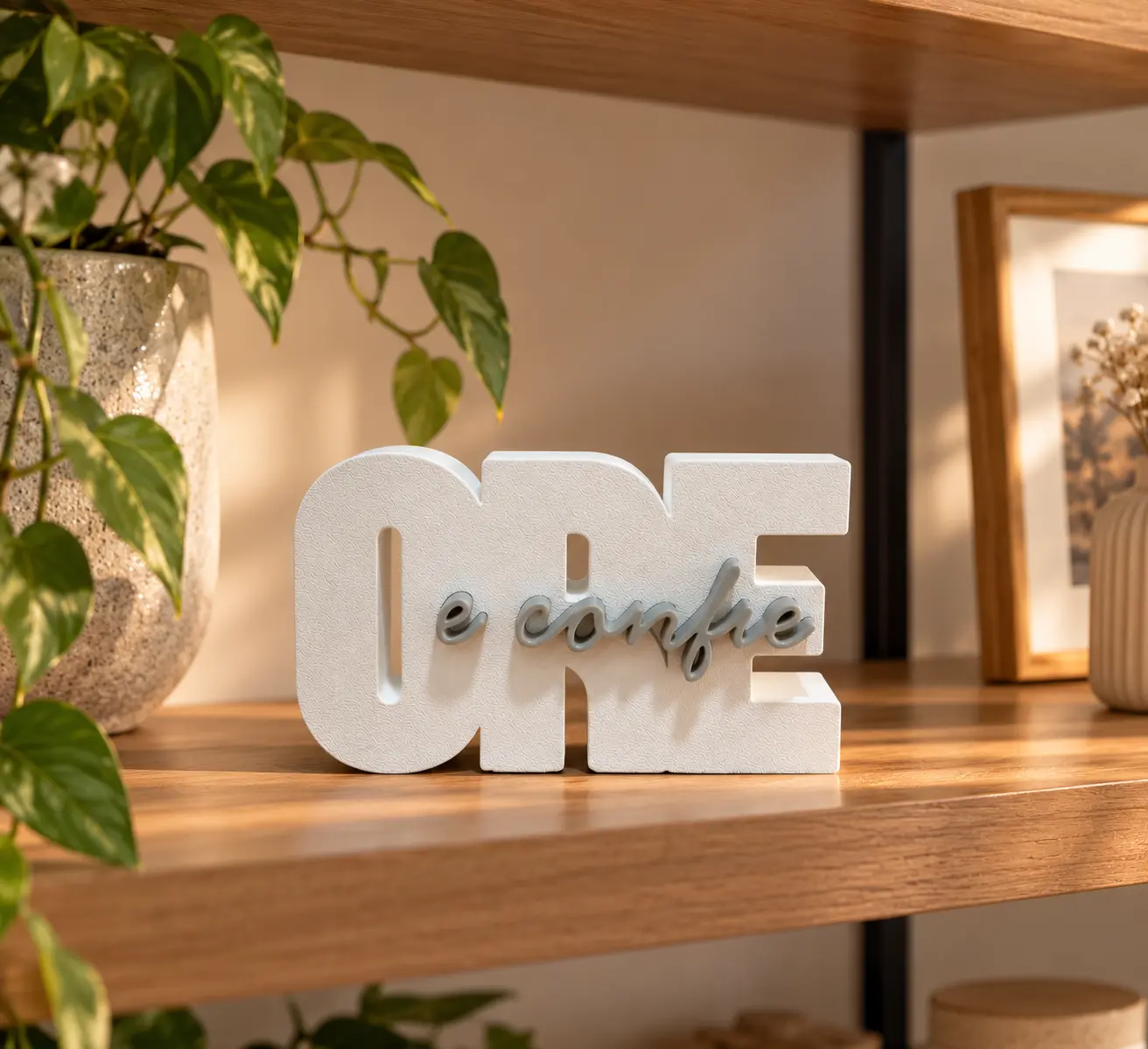 Ore e Confie – Palavra Decorativa Religiosa - Imagem 3