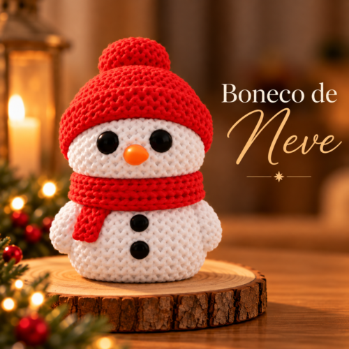 Boneco de Neve em Crochê