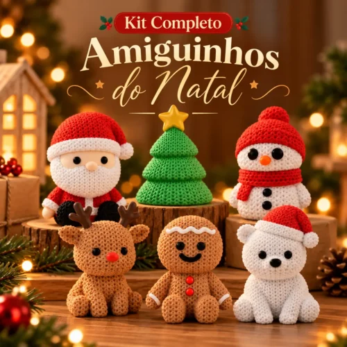 Kit Amiguinhos do Natal – 6 Peças Decorativas