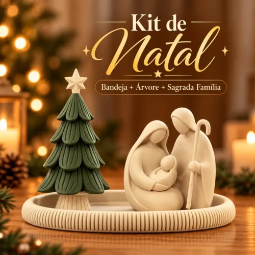Kit Natalino com Bandeja e Sagrada Família