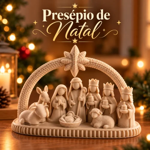 Presépio de Natal Completo Minimalista – Sagrada Família e Reis Magos